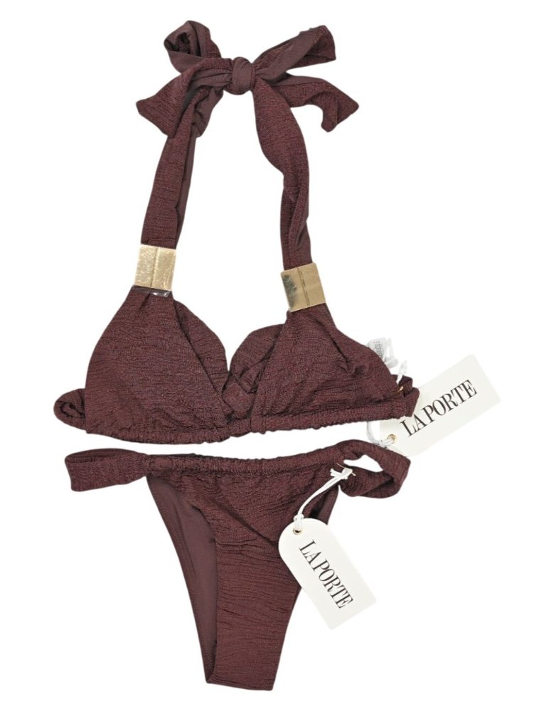 La Porte Celine Top & Chloe Bottom Bikini In Fudge